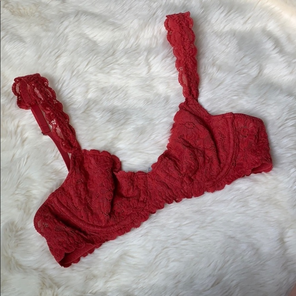Red Lace Underwire Bra/Bralette